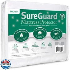 SureGuard Crib Size Mattress Protector - 100% Waterproof, Hypoallergenic - Pr