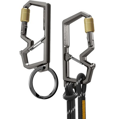 Karabiner mit Schlüsselband und Schlüsselring Spigen Halter Halterung Silber