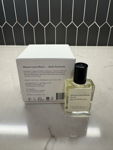 NIB MAISON LOUIS MARIE No. 04 Bois de Balincourt Perfume Oil - 15ml/.50 fl. oz. - Bild 2 von 2