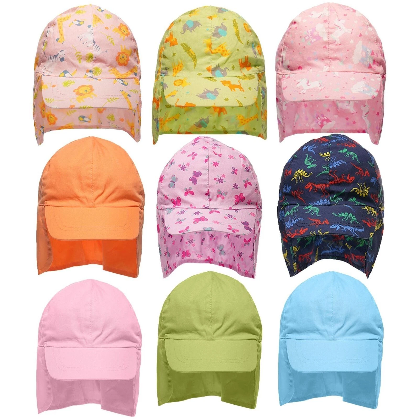 Kids Baby Toddlers Infants Cotton Legionnaire Summer Cap Visor Neck Flap Sun Hat
Opens in a new wind