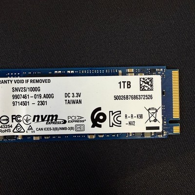SSD Kingston キングストンテクノロジー NV2 PCI Internal, 2280 M.2 Drive, State Solid TB 1 NV2 Kingston 台湾 M.2 1TB 内蔵型SSD