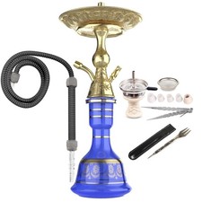 Luna Hookah Shisha Small Tradi narghilè set completo Deep Blue