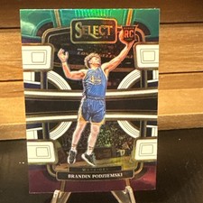 2023-24 Panini Select #93 Brandin Podziemski Green White Purple Prizms RC