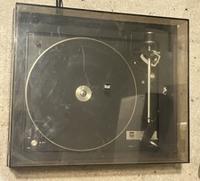Vintage Dual 1237 Belt Drive Turntable w/Base Dust Cover - For Parts Or Repair