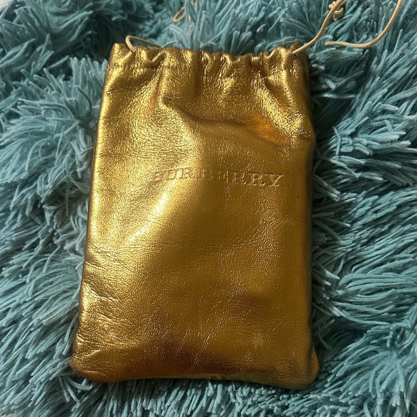 Burberry Metallic Gold Leather Slip on Ballet Moccasins Size 7 thumbnail 6