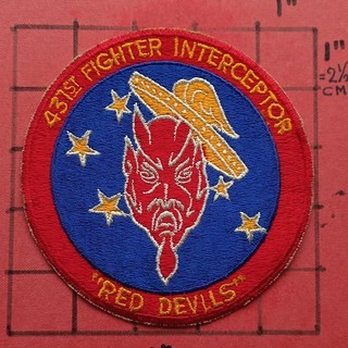 ORIGINAL PATCH USAF US AIR FORCE 431 FIS F 102 DELTA DAGGER ZARAGOSA 1964