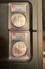 Pair of 2010 American Silver Eagle PCGS MS69 First Strike - 2 coins