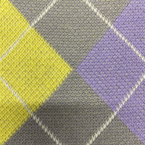 Jack Jones Knitted Sweater Vest Mens 42in Chest Grey Purple Argyle Diamond Golf - Picture 7 of 12