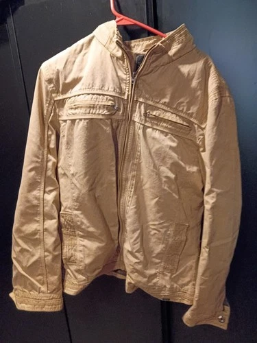 Very nice tan BUCKLE BLACK mens jacket Size Large - product listing photo