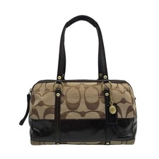 Coach Tan Signature Canvas Shoulder Bag