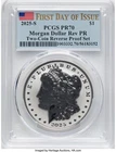 2025 S Reverse PR Morgan Silver Dollar PCGS PF 70, First Day of Issue. WOWZER!