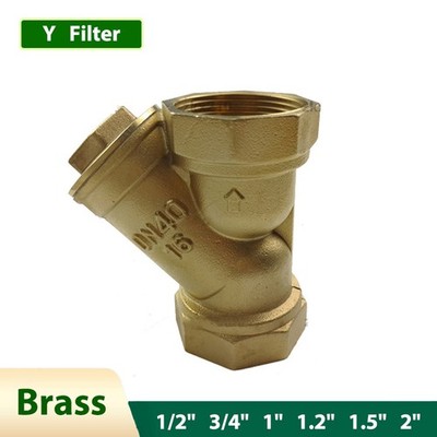 Y Brass Strainer Valve Y Filter Pump Connector Water Fitting BSP 1/2'' 3/4'' 1'' 2''