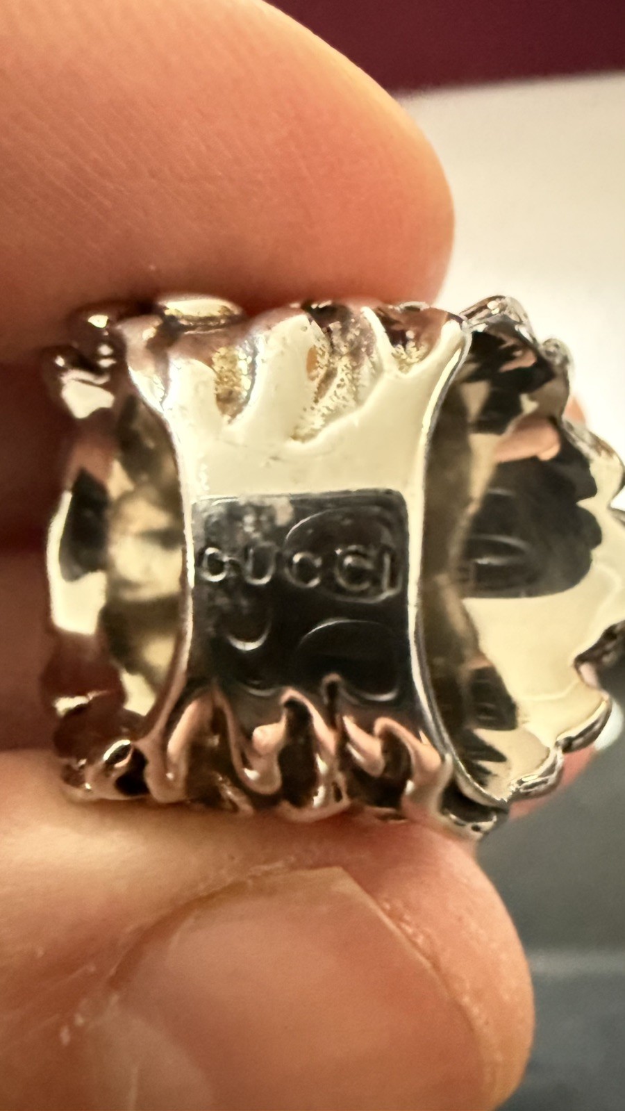 Gucci Lion Head Ring Pink Crystal size i w Box & Pouch Made in Italy worn once thumbnail 6