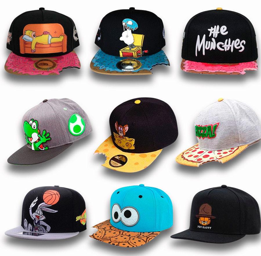 Gorras de béisbol únicas Snapback con diseño creativo divertido sombreros