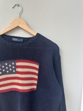 Ralph Lauren Marine USA gestickte Flagge - gr...