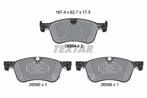 Textar Bremsbelagsatz Scheibenbremse 2659401 FüR Mercedes Citan W420 Tourer EQT-image