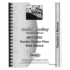 Operator's Manual - David Bradley 917.57552 Plow