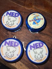 4 NED Yo Yos- Glow in the dark face - 'Never Give Up' Boomerang one Sealed