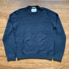 Abercrombie & Fitch Navy Blue Long Sleeve Sweater Muscle Fit