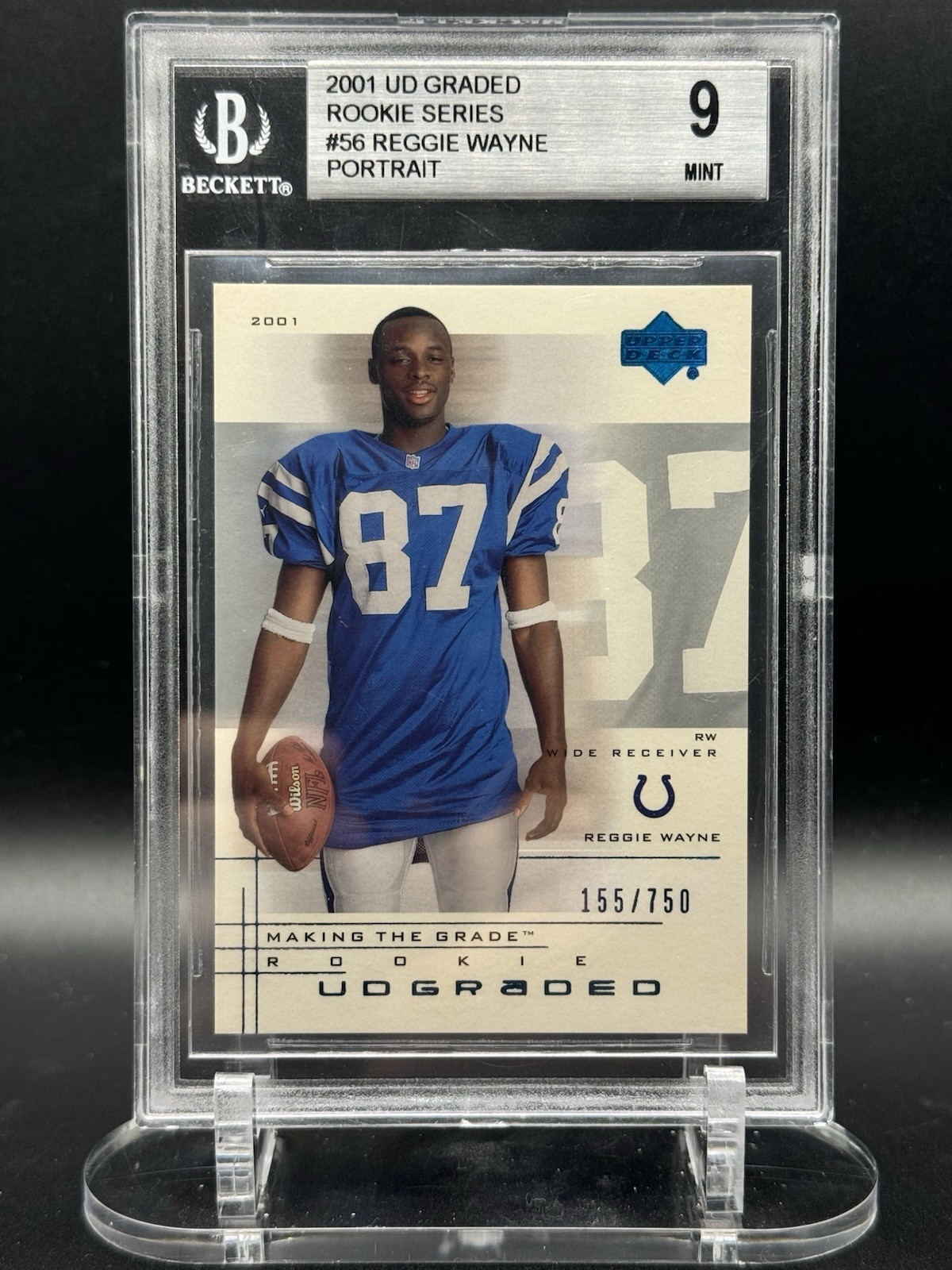 Reggie Wayne Upper Deck Graded #56 Portrait