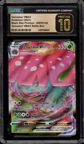 Pokemon Venusaur VMAX Battle Bx. Japanese Full Art Promo SWSH102 CGC 10 Pristine