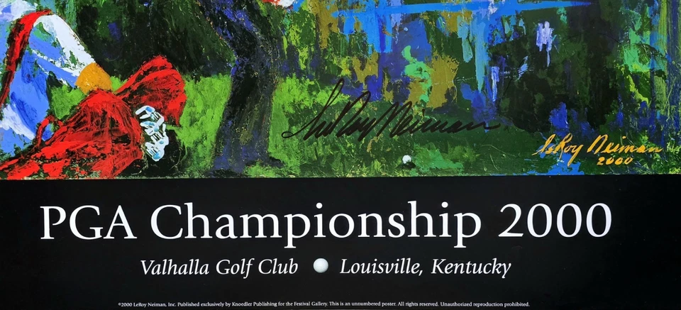 Litografía offset LeRoy Neiman "PGA Championship 2000 - Valhalla Golf Club" Foto 2 de 4