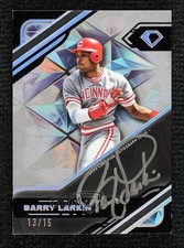 2025 Topps Diamond Icons Black Polychromatink Silver 13/15 Barry Larkin Auto HOF