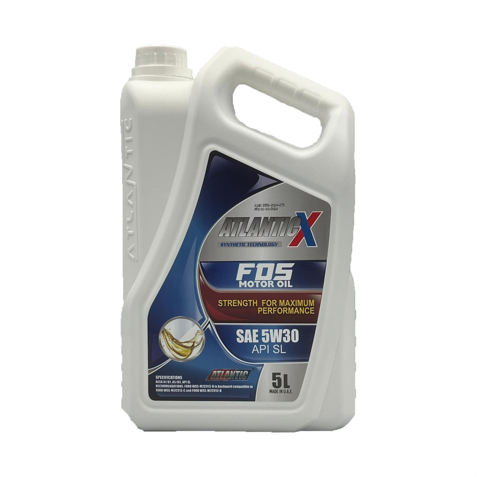 Atlantic 5w-30 Fully Synthetic Engine Oil ACEA A5/B5, API SP,CF ILSAC GF 6A 5L