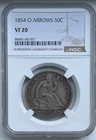 1854-O Seated Liberty Half Dollar - Arrows - NGC VF20