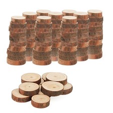 100 PCS 1.11.6 Inch Small Wood Slices 0.4 Inch Thick Log Discs Crafts