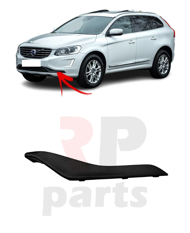 FOR VOLVO XC60 2013 2017 NEW FRONT BUMPER MOLDING TRIM BLACK