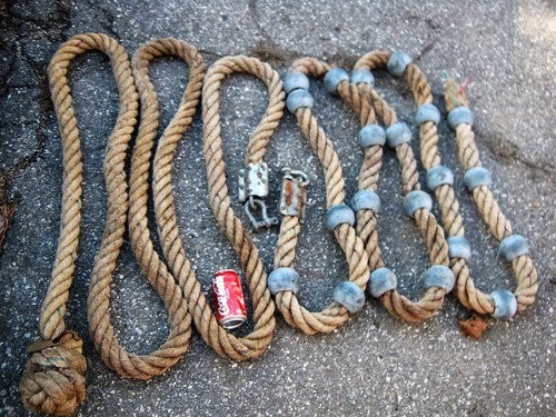 2 CORDE DESCALADE ANCIENNE CHANVRE EXERCICE FORCE GYMNASE MARITIME officiel ART MARIN ÉTATS-UNIS