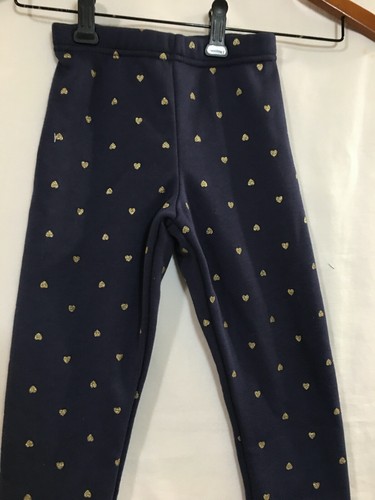 NWT Carter's Cozy Fleece Leggings Girls Navy Hearts many sizes - Picture 4 of 4