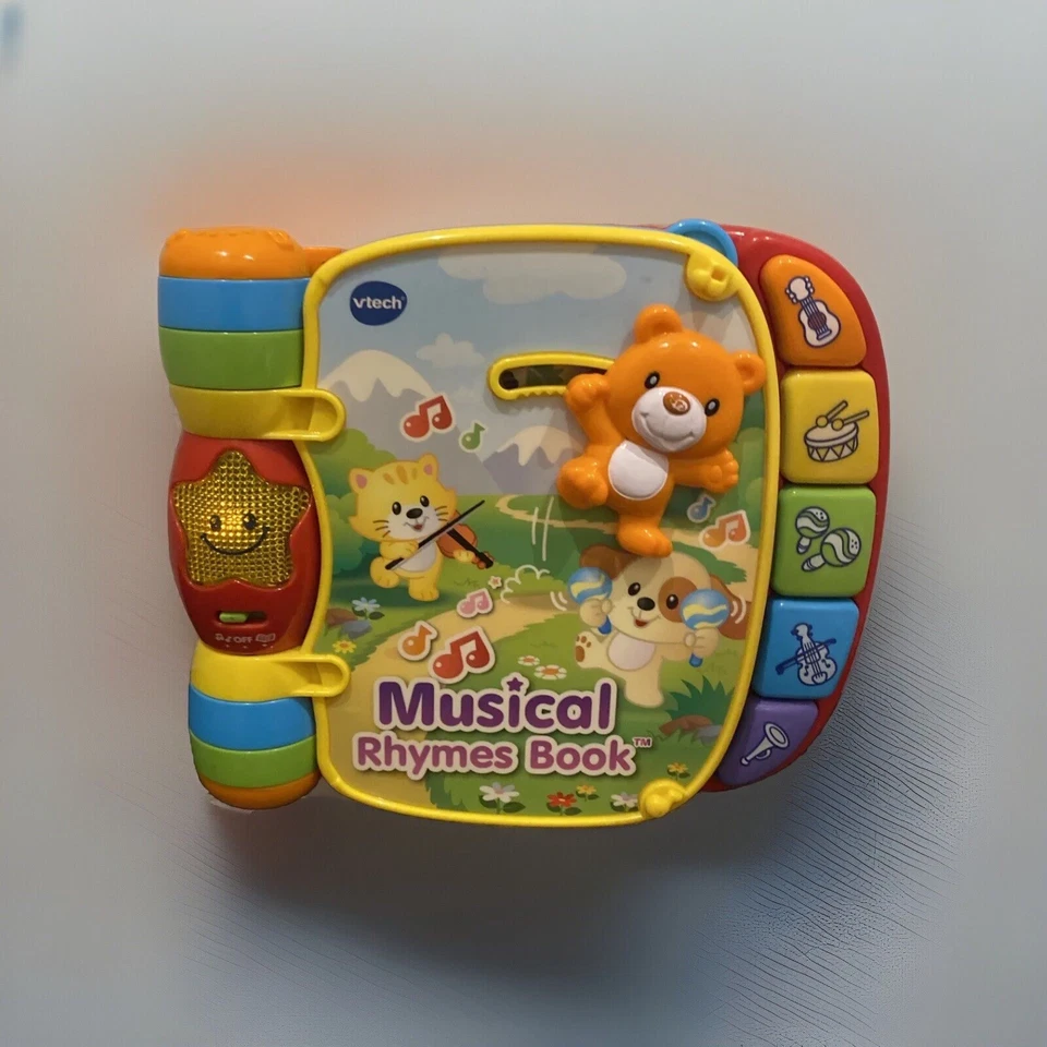 VTech Musical Rhymes Book Interactive Learning educational Play Toy sounds Works - Image 2 of 4