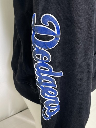 Los Angeles Dodgers MLB Pro Standard Black Stacked Logo Hoodie Men's LARGE - Picture 4 of 14