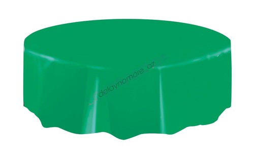 Round Wedding Party Tablecover Table Cover Cloth Plastic Tablecloth Birthday 84" - Picture 16 of 25