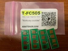 4 Toner Chip T-FC505 for Toshiba 2505AC, 3005AC, 3505AC, 4505AC, 5005AC (TFC505)