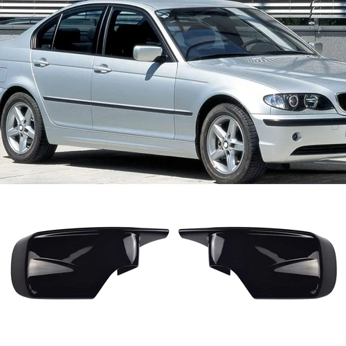 Pair Rear View Mirror Cover Cap For BMW E39 E46 323i 328i 325i 330i 1998-2005