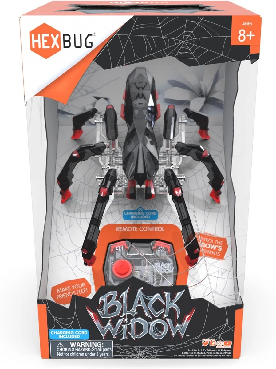 HEXBUG Remote Control Black Widow Rechargeable Robot Spider Toys