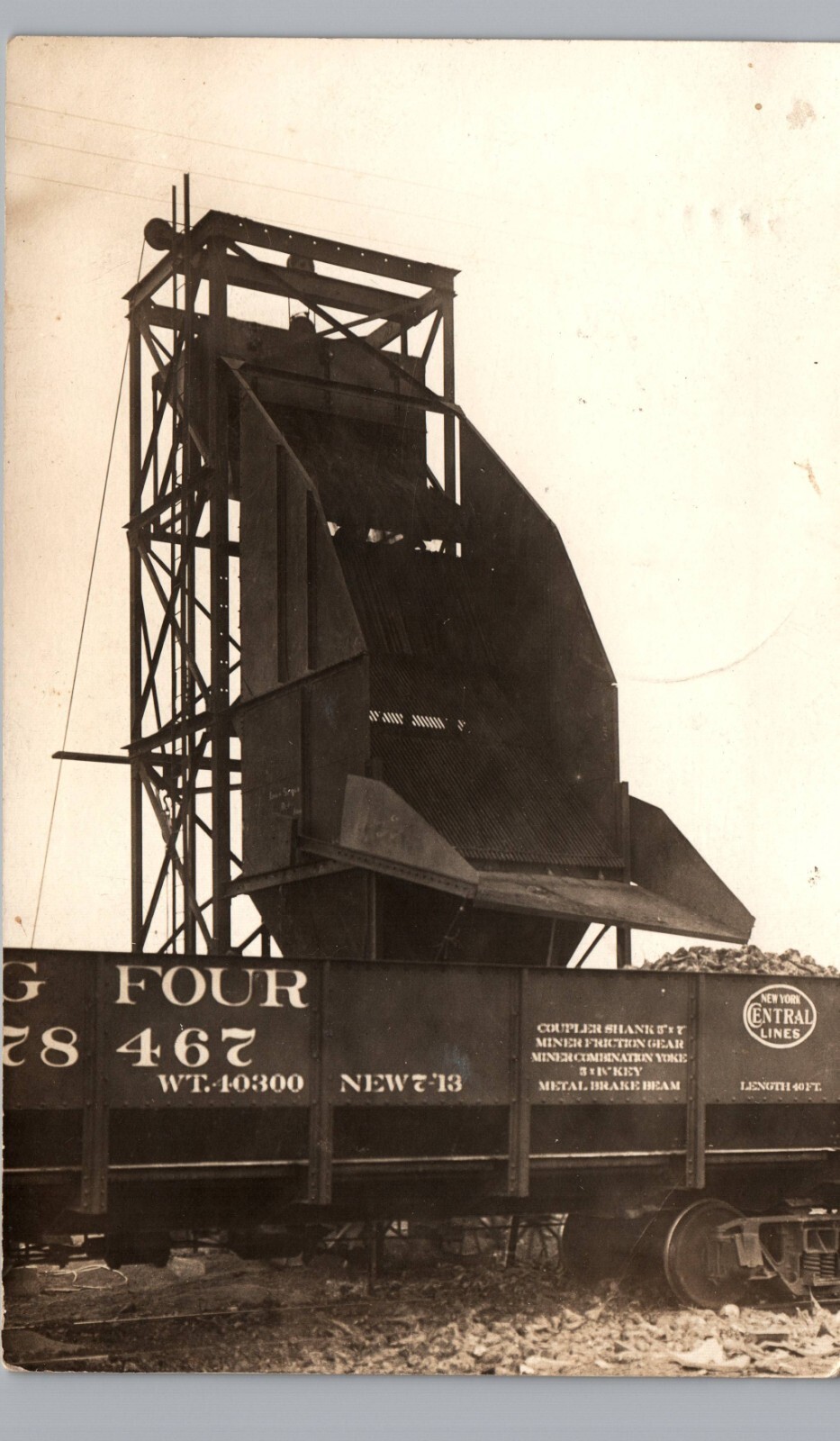 BODE IOWA TRAIN ROCK LOADER c1910 real photo postcard rppc ia nycl