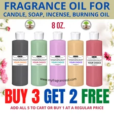 DIY Fragrance Scented Oil for Soap Burning Bath Bomb Candle Incense making 8 oz.