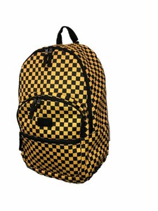 yellow checkerboard backpack