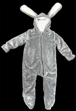  Snuggle Bunny Infant  Toddler Gray Bunting Costume Size 12-24 Months
