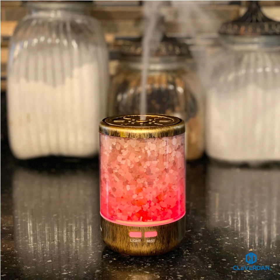 Bronze Essential Oil Aromatherapy Salt Diffuser 100% Natural Himalayan LED Lamp - Image 4 of 4