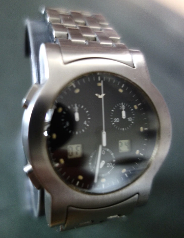 Ventura V-Tronic Hans Wettstein Quartz Ana/Digi Chrono Watch Uhr Orologio - Image 3 of 4
