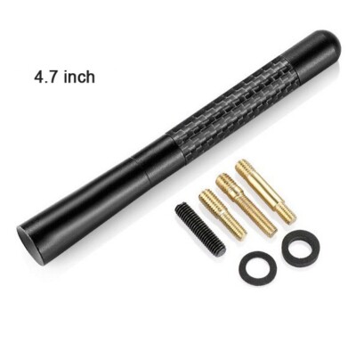 New 4.7 Inch Short Car Antenna Aluminum Black Carbon Fiber Fit MAZDA