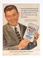 vintage 1950 Pillsbury Flour PRINT AD Arthur Godfrey CBS