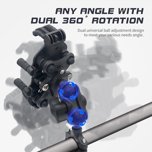 Motorcycle Bicycle Phone 360 ° Bracket Handlebar Mount Shock Absorption Bracket - Picture 7 of 15