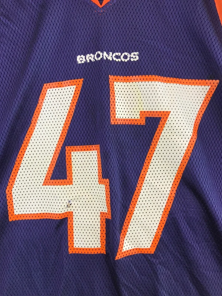 Camiseta para hombre Denver Broncos Lynch #47 grande azul manga corta NFL malla Reebok Foto 4 de 4