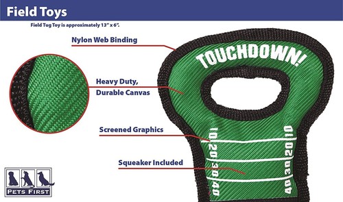 NFL Football Field Pet Toy for Dogs & Cats Heavy-Duty Durable toy with Squeaker - Picture 3 of 185